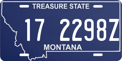 MT license plate 172298Z