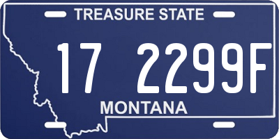 MT license plate 172299F