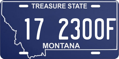 MT license plate 172300F