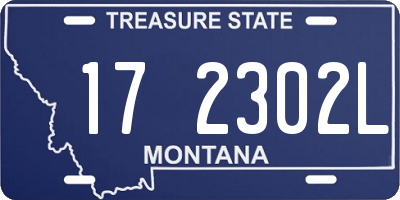 MT license plate 172302L