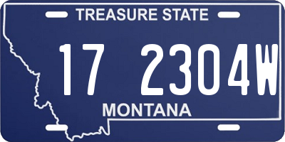 MT license plate 172304W