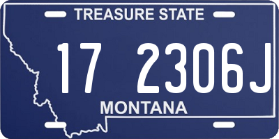MT license plate 172306J