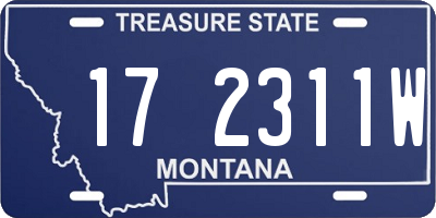 MT license plate 172311W