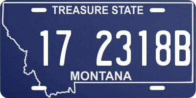 MT license plate 172318B