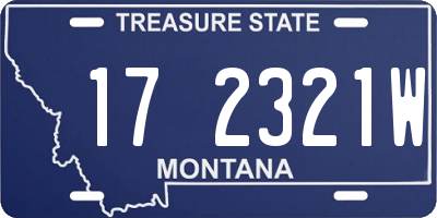 MT license plate 172321W