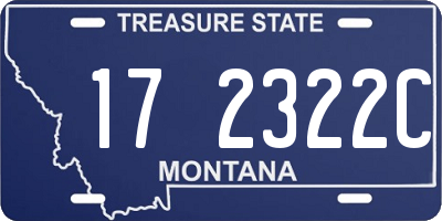 MT license plate 172322C