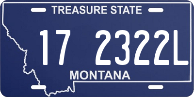 MT license plate 172322L