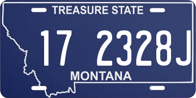 MT license plate 172328J