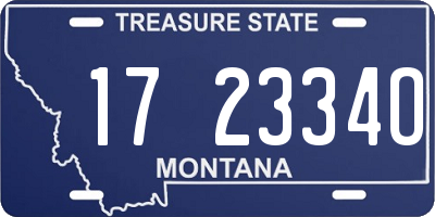 MT license plate 172334O