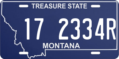 MT license plate 172334R