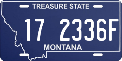 MT license plate 172336F