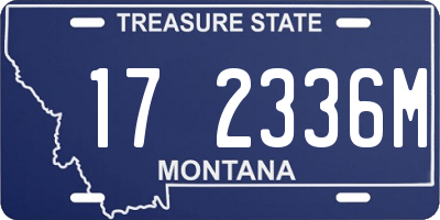 MT license plate 172336M