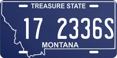 MT license plate 172336S