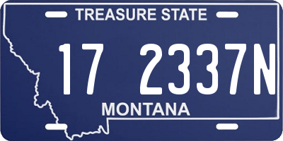 MT license plate 172337N