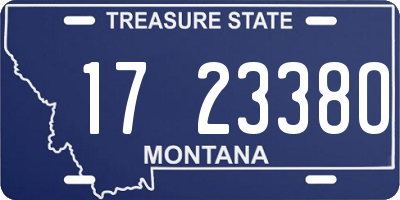 MT license plate 172338O