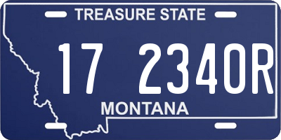 MT license plate 172340R