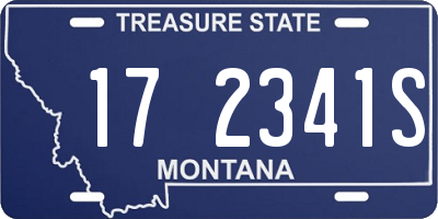 MT license plate 172341S