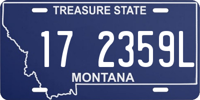 MT license plate 172359L