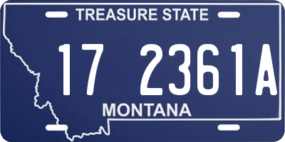MT license plate 172361A