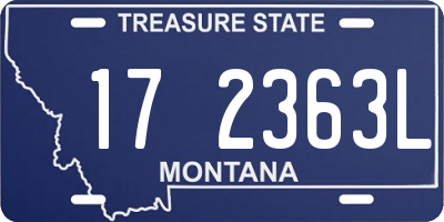 MT license plate 172363L