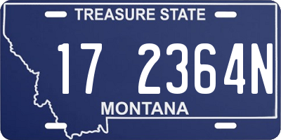 MT license plate 172364N