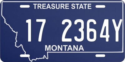 MT license plate 172364Y