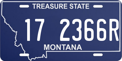 MT license plate 172366R