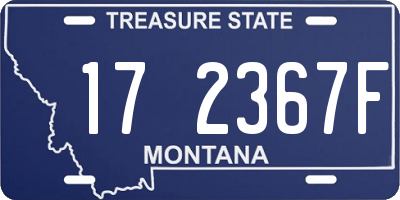 MT license plate 172367F