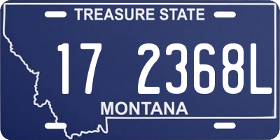 MT license plate 172368L