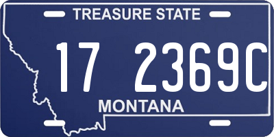 MT license plate 172369C