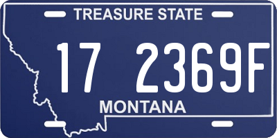 MT license plate 172369F