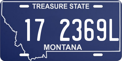 MT license plate 172369L