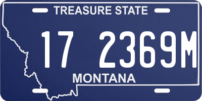 MT license plate 172369M
