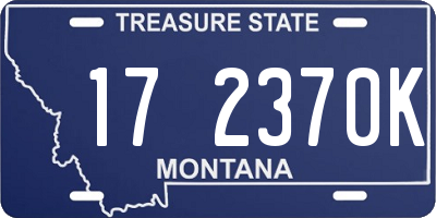 MT license plate 172370K
