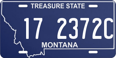 MT license plate 172372C