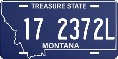MT license plate 172372L
