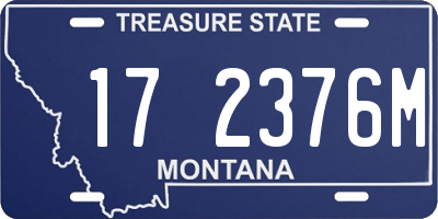 MT license plate 172376M