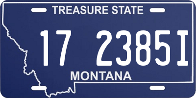 MT license plate 172385I