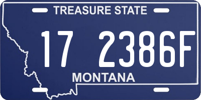 MT license plate 172386F