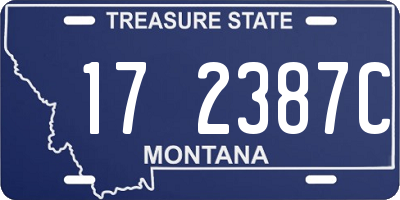 MT license plate 172387C