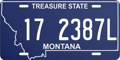 MT license plate 172387L