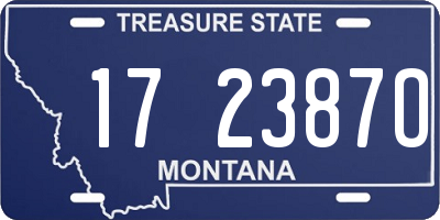 MT license plate 172387O