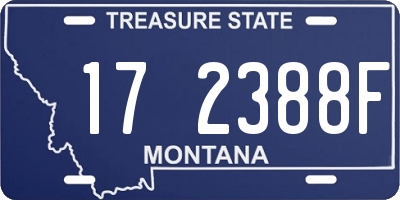 MT license plate 172388F