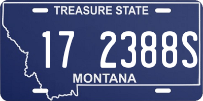 MT license plate 172388S