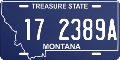 MT license plate 172389A
