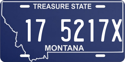 MT license plate 175217X