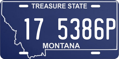 MT license plate 175386P