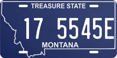 MT license plate 175545E