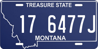 MT license plate 176477J