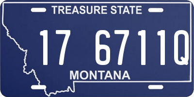 MT license plate 176711Q